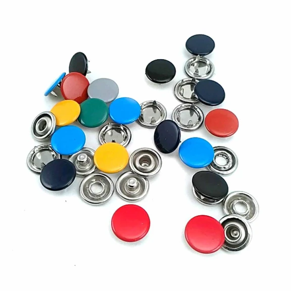 9.5 mm Dyed  Prong Snap Fantenrs With Cap Stainless Buttons C0014