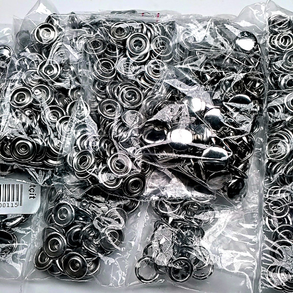 9.5 mm Baby Snap Fasteners  With Prong Cap Stainless Steel Prong Snap Fastener 720 Pcs/Pack C0014P