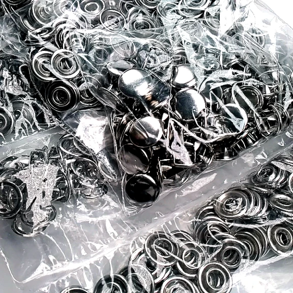 9.5 mm Baby Snap Fasteners With Prong Cap Stainless Steel Prong Snap Fastener 720 Pcs/Pack C0014P