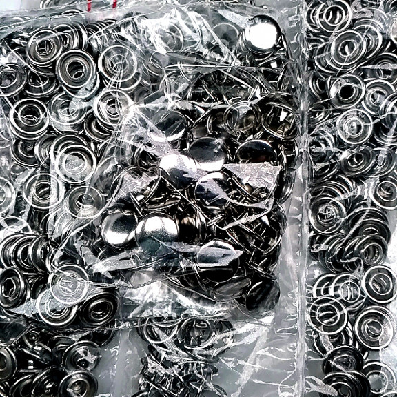 9.5 mm Baby Snap Fasteners  With Prong Cap Stainless Steel Prong Snap Fastener 720 Pcs/Pack C0014P