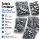 9,5 mm Bebe Çıt Çıt Kapaklı Paslanmaz Klikıt Çıtçıt 720 Adet/Paket C0014P - Paslanmaz metalden üretilmiş, bebek giyiminde