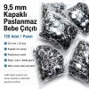 9,5 mm Bebe Çıt Çıt Kapaklı Paslanmaz Klikıt Çıtçıt 720 Adet/Paket C0014P