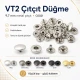 VT2 Çıtçıt Düğme 10 mm Metal Cüzdan Çıtçıtı 144 Adet / Paket C0021