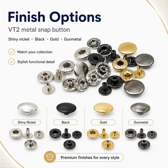 VT2 Çıtçıt Düğme 10 mm Metal Cüzdan Çıtçıtı 144 Adet / Paket C0021