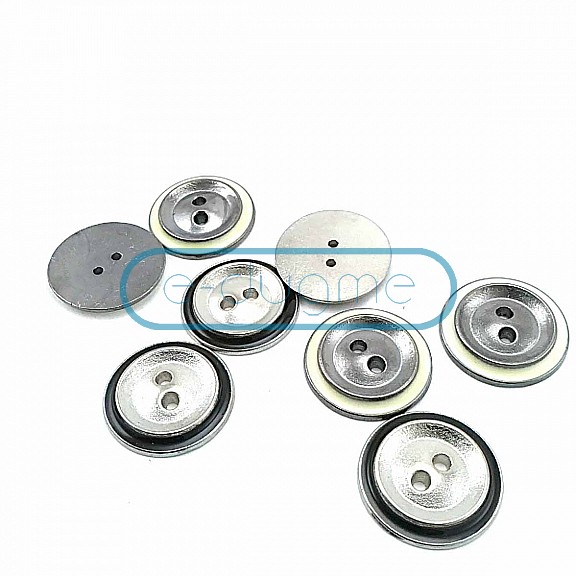 Enameled Button with Two Holes 16 mm - 26 Size D 0014