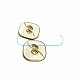 Square Enameled Button With Two Holes 23 mm - 35 Size D 0022