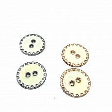 22 mm - 35 Boy Kenarları Zikzak Desenli  Mineli 2 Dikme Düğme D 0018
