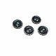 17 mm - 27 Boy Kenarları Zikzak Desenli  Mineli 2 Dikme Düğme D 0019