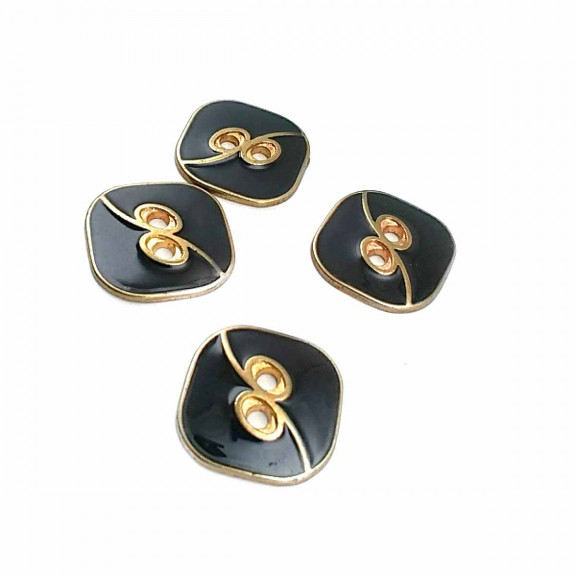 Kare Mineli İki Delikli Düğme 25 mm - 40 Boy D 0020