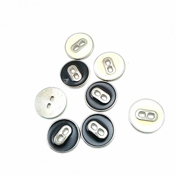 Mineli İki Delikli Sade Düğme 17 mm - 27 Boy D 0021