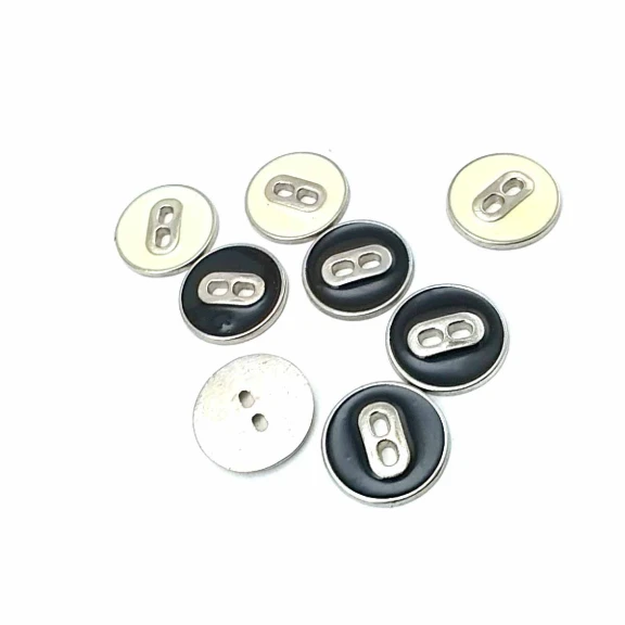 Mineli İki Delikli Sade Düğme 17 mm - 27 Boy D 0021