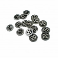 Metal Dört Delikli Düğme 13 mm - 21 Boy D 0026