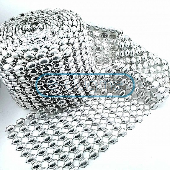 Gümüş Renkli Plastik Şerit Süsleme SRT0001