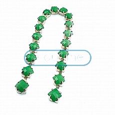 Green Stone Ribbon Chain SRT0026