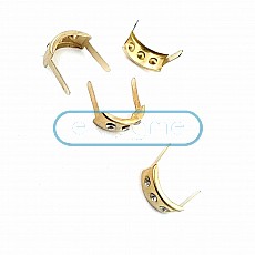 18 x 9 mm Three stone Bow Tie (250 pcs / Package) F0001