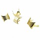 17 x 17.50  mm Çizgili Metal Fiyonk F0002