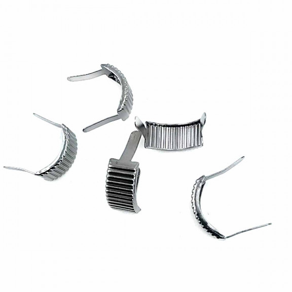 17.5 x 8.5 mm Striped Metal Bow F0008