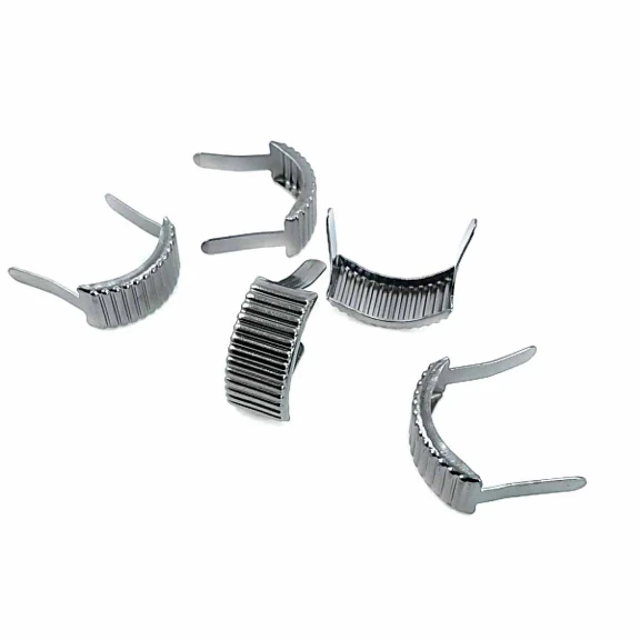 17.5 x 8.5 mm Çizgili Metal Fiyonk F0008