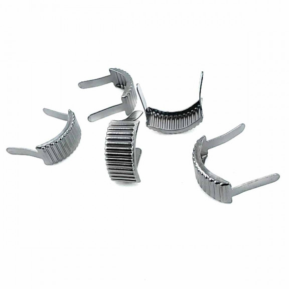 17.5 x 8.5 mm Striped Metal Bow F0008