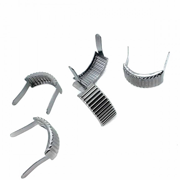 17.5 x 8.5 mm Striped Metal Bow F0008