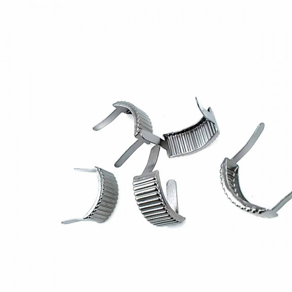 17.5 x 8.5 mm Striped Metal Bow F0008