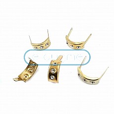 17.5 x 7.5 mm Three stone Metal Bows (250 pcs / package) F0009