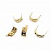 17.5 x 7.5 mm Üç taşlı Metal Fiyonk  ( 250 Ad/Paket) F0009