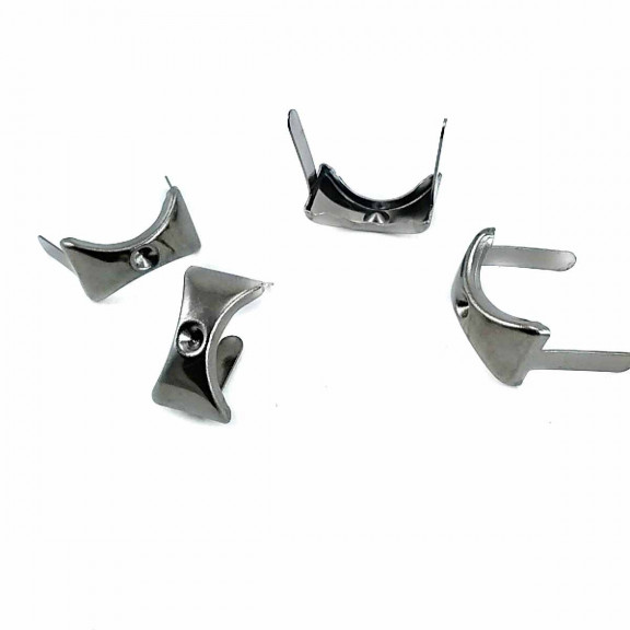17.5 x 10 mm Stone Hole Oval Metal Bow Tie F0011