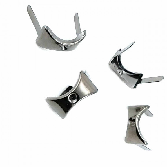 17.5 x 10 mm Stone Hole Oval Metal Bow Tie F0011