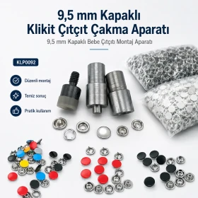 9.5mm Kapaklı Klikit Çıtçıt Çakma Aparatı - 9,5 mm Kapaklı Bebe Çıtçıtı Montaj Aparatı KLP0092