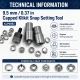 Capped Prong Snap Setting Die for 9.5 mm / 0.37 in Snap Fasteners, High-Precision Tool for Flawless Snap Installation