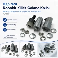 10,5 mm Kapaklı Klikıt Çakma Kalıbı - Bebek Çocuk Giyim ve DIY Projeler İçin Montaj Aparatı KLP0093