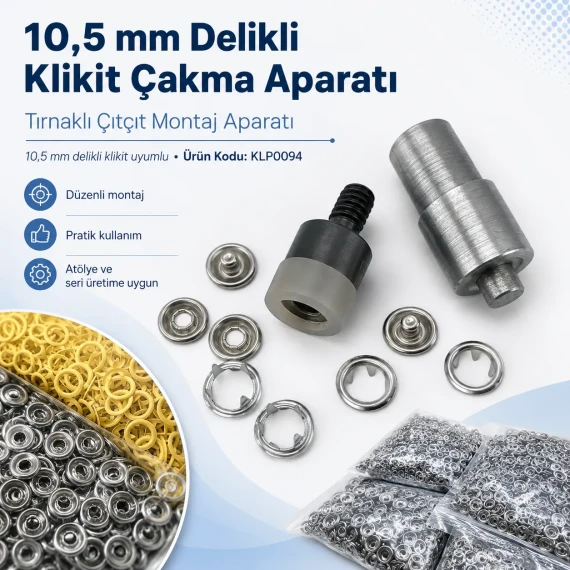 Ring-Style Prong Snap Setting Die for 10.5 mm / 0.41 in Snap Fasteners KLP0094