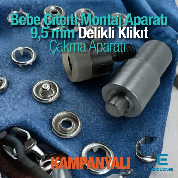 Klikıt Kalıbı - Delikli Klikıt 9,5 Çakma Aparatı KLP0095