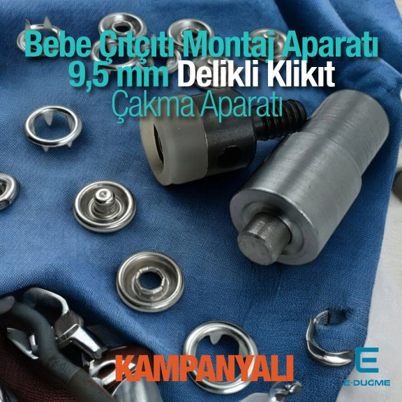 Klikıt Kalıbı - Delikli Klikıt 9,5 Çakma Aparatı KLP0095