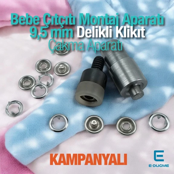 Klikıt Kalıbı - Delikli Klikıt 9,5 Çakma Aparatı KLP0095