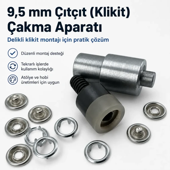 Ring-Style Prong Snap Setting Die for 9.5 mm / 0.37 in Snap Fasteners KLP0095