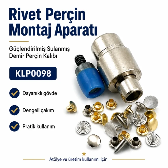 Rivet Perçin Montaj Aparatı – Güçlendirilmiş Sulanmış Demir Perçin Kalıbı KLP0098