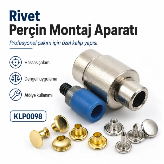 Rivet Perçin Montaj Aparatı – Güçlendirilmiş Sulanmış Demir Perçin Kalıbı KLP0098
