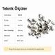 Suzan Saç Pim 4 mm İç Çap - Boru Yüksekliği 6,5 mm 1000 Adet B0018, deri ve kumaş aksesuarlar için ideal metal bağlantı