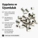 Suzan Saç Pim 4 mm İç Çap - Boru Yüksekliği 6,5 mm 1000 Adet B0018, deri ve kumaş aksesuarlar için ideal metal bağlantı