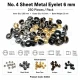 4 No Saç Kuşgözü 6 mm Plastik veya Metal Pul Seçenekli 250 Adet/Paket - Dayanıklı ve Estetik Çözüm