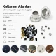 2 No Saç Kuşgözü 4,5 mm İç Çap Plastik veya Metal Pul Seçenekli 250 Adet/Paket - Kaliteli ve dayanıklı kuşgözü, çanta ve