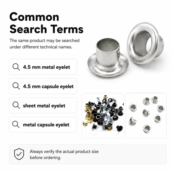 2 No Saç Kuşgözü 4,5 mm İç Çap Plastik veya Metal Pul Seçenekli 250 Adet/Paket - Kaliteli ve dayanıklı kuşgözü, çanta ve