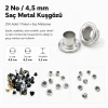 Sheet Steel Eyelet 4.5 mm / 0.177 in Inner Diameter with Plastic or Metal Washer Options 250 Pieces K0003