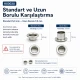 2 No Uzun Borulu Saç Kuşgözü 4,5 mm İç Çap Plastik Pul Seçenekli 250 Adet/Paket - Tekstil, Çanta ve Ayakkabı Aksesuarları