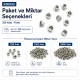 2 No Uzun Borulu Saç Kuşgözü 4,5 mm İç Çap Plastik Pul Seçenekli 250 Adet/Paket - Tekstil, Çanta ve Ayakkabı Aksesuarları