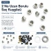 2 No Uzun Borulu Saç Kuşgözü 4,5 mm İç Çap Pul Seçenekli 250 Adet/Paket K0003U