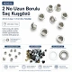 2 No Uzun Borulu Saç Kuşgözü 4,5 mm İç Çap Plastik Pul Seçenekli 250 Adet/Paket - Tekstil, Çanta ve Ayakkabı Aksesuarları
