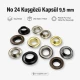 No 24 Kuşgözü Kapsül 9,5 mm Saç Metal 250 Adet/Paket - Estetik ve dayanıklılık sunan zamak kuşgözü